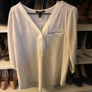 Size M white forever 21 blouse